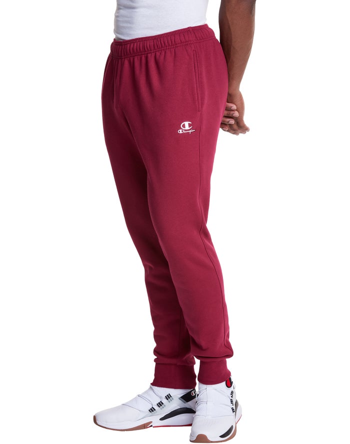 Champion joggers red hot sale